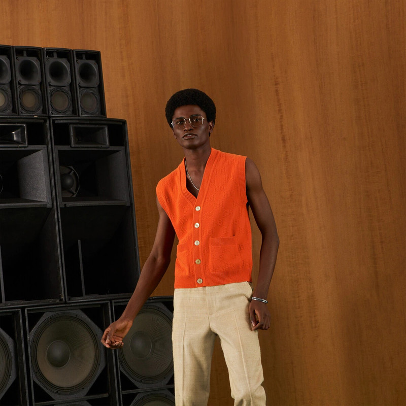 GG wool jacquard vest 6