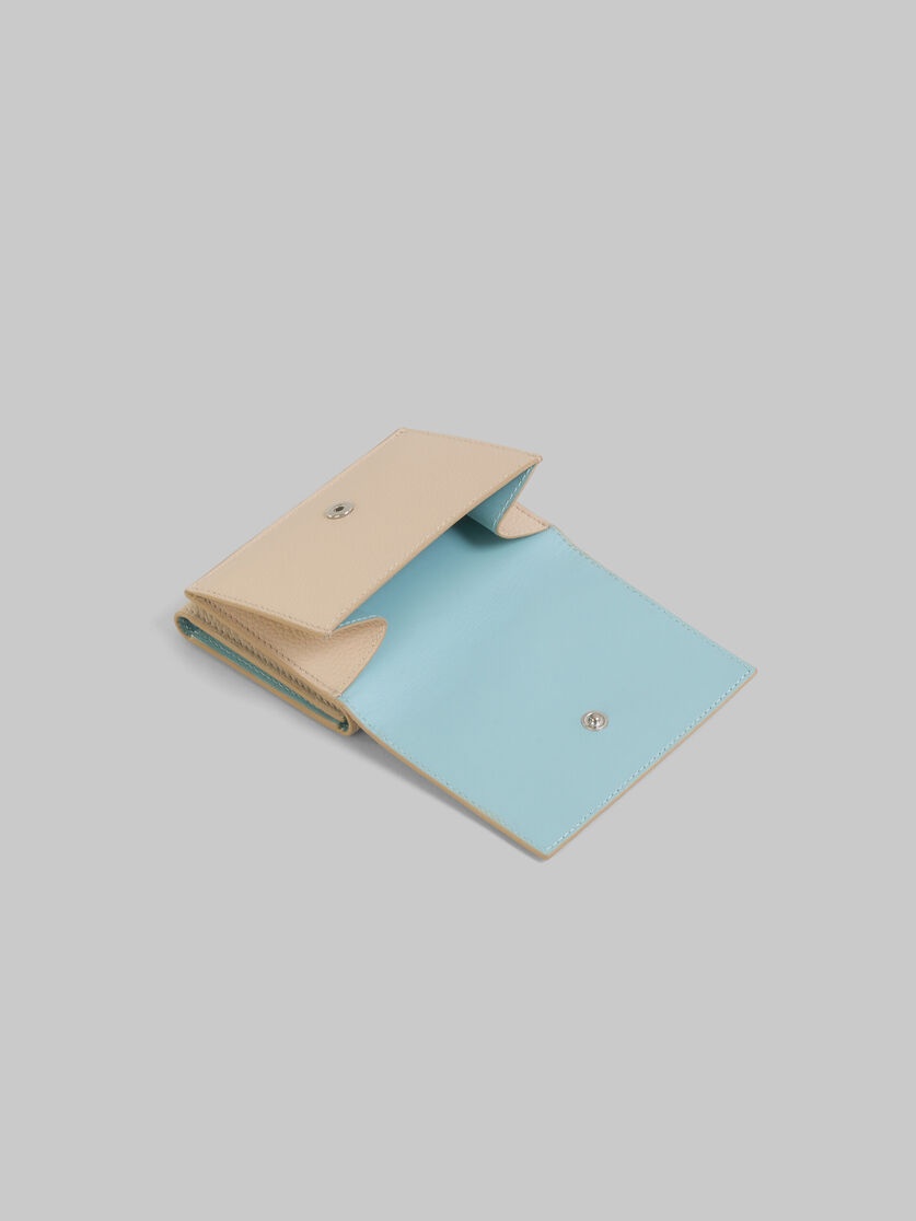 BEIGE LEATHER TRIFOLD WALLET WITH MARNI MENDING - 5