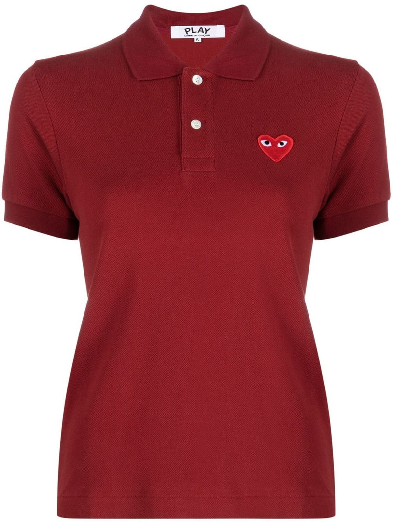 logo embroidered cropped polo shirt 1