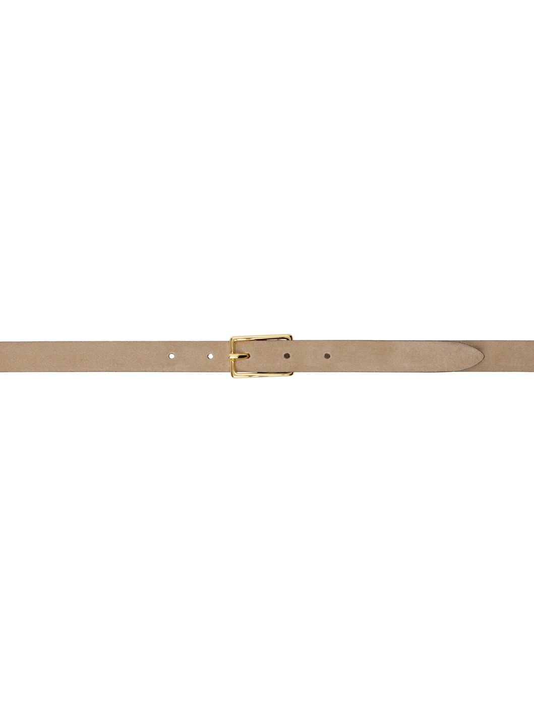 Taupe Skinny Suede Belt - 1