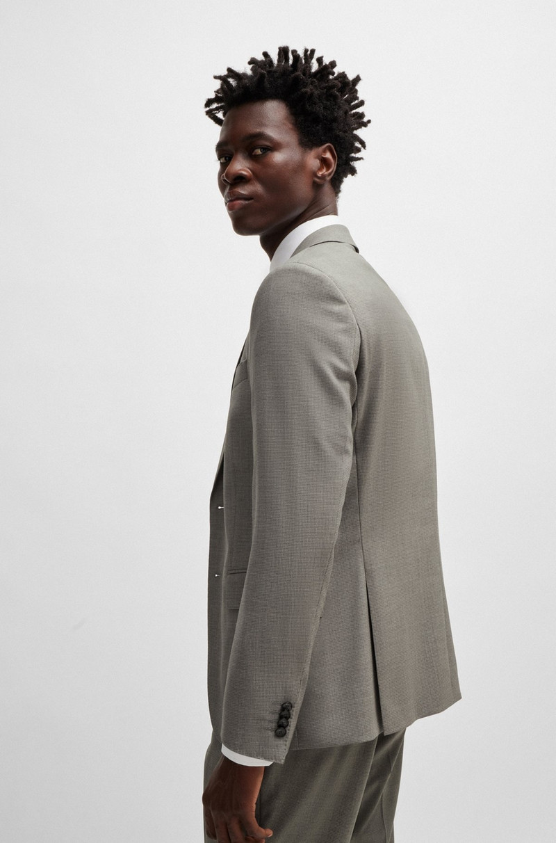 SLIM-FIT SUIT IN PATTERNED STRETCH WOOL 6