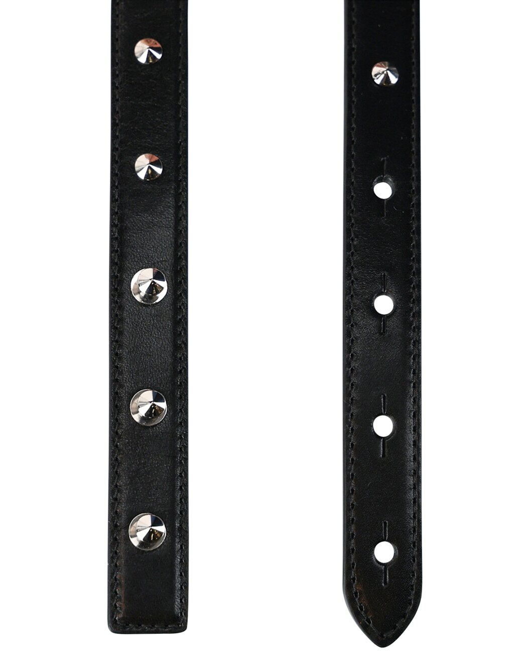 Alexander McQueen Studded D Thin Leather Belt - 2