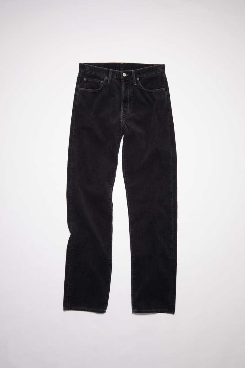 Straight fit corduroy trousers - Black 1