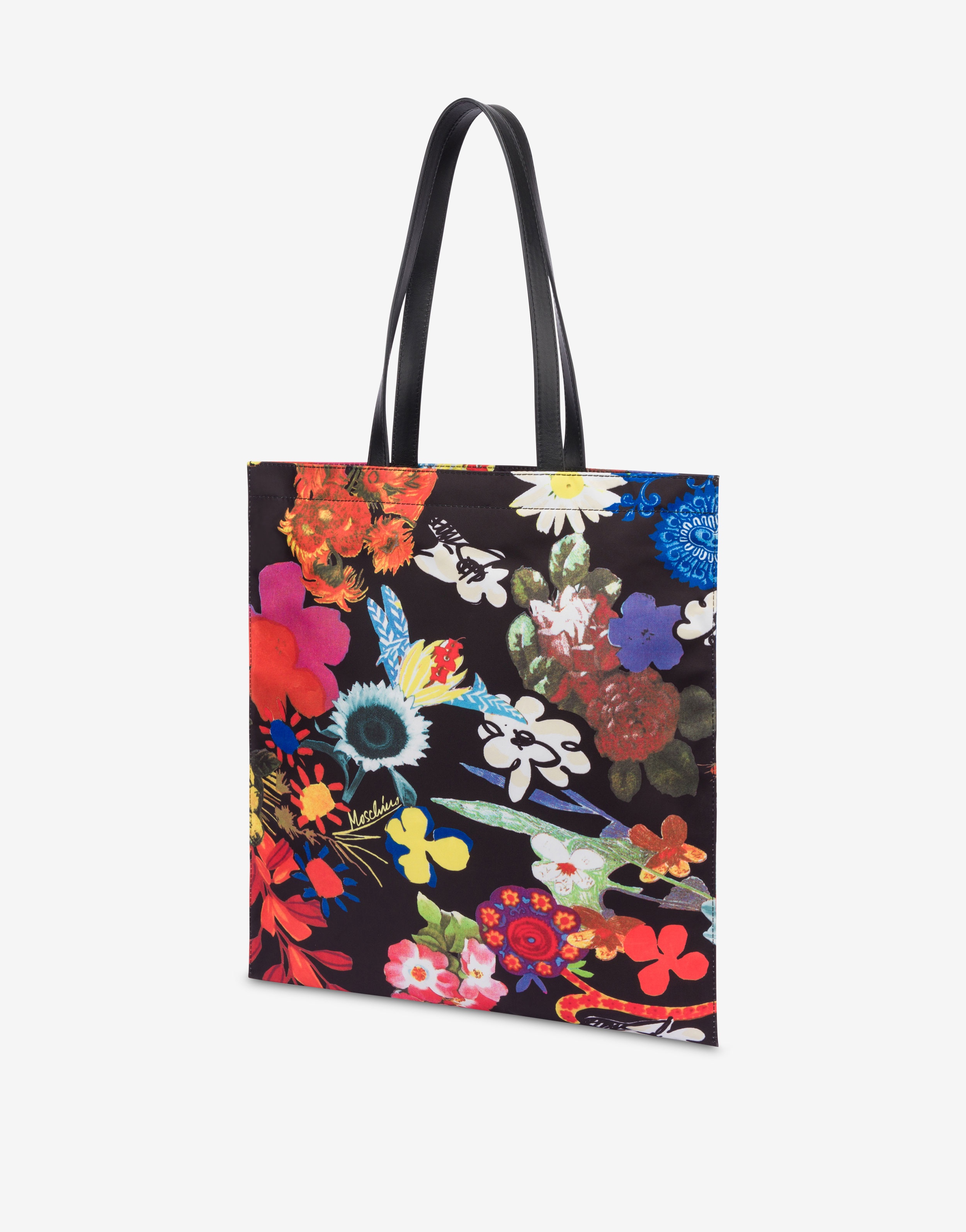 ALLOVER FLOWERS NYLON SHOPPER - 2