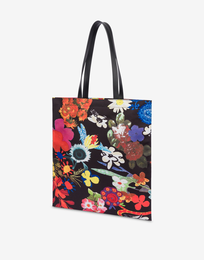 Moschino ALLOVER FLOWERS NYLON SHOPPER outlook