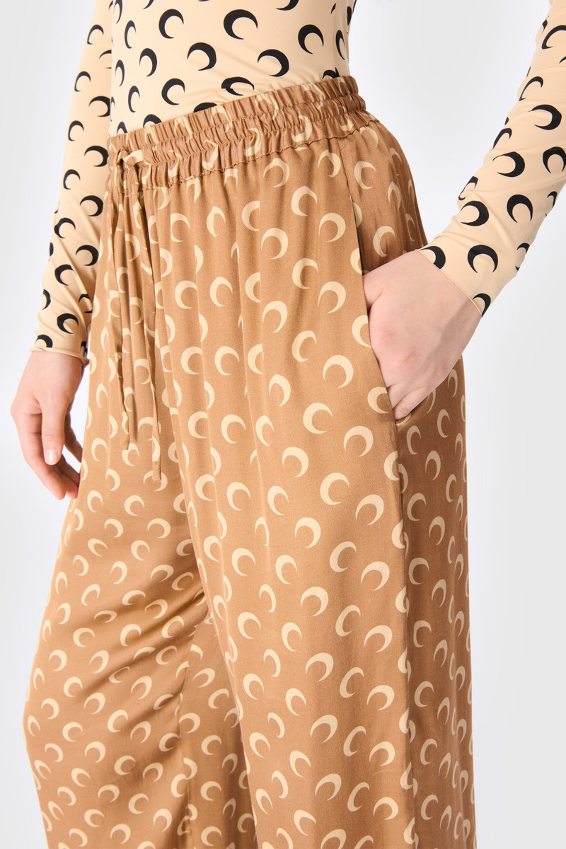 Moon Printed Flou Drawstring Trousers 3