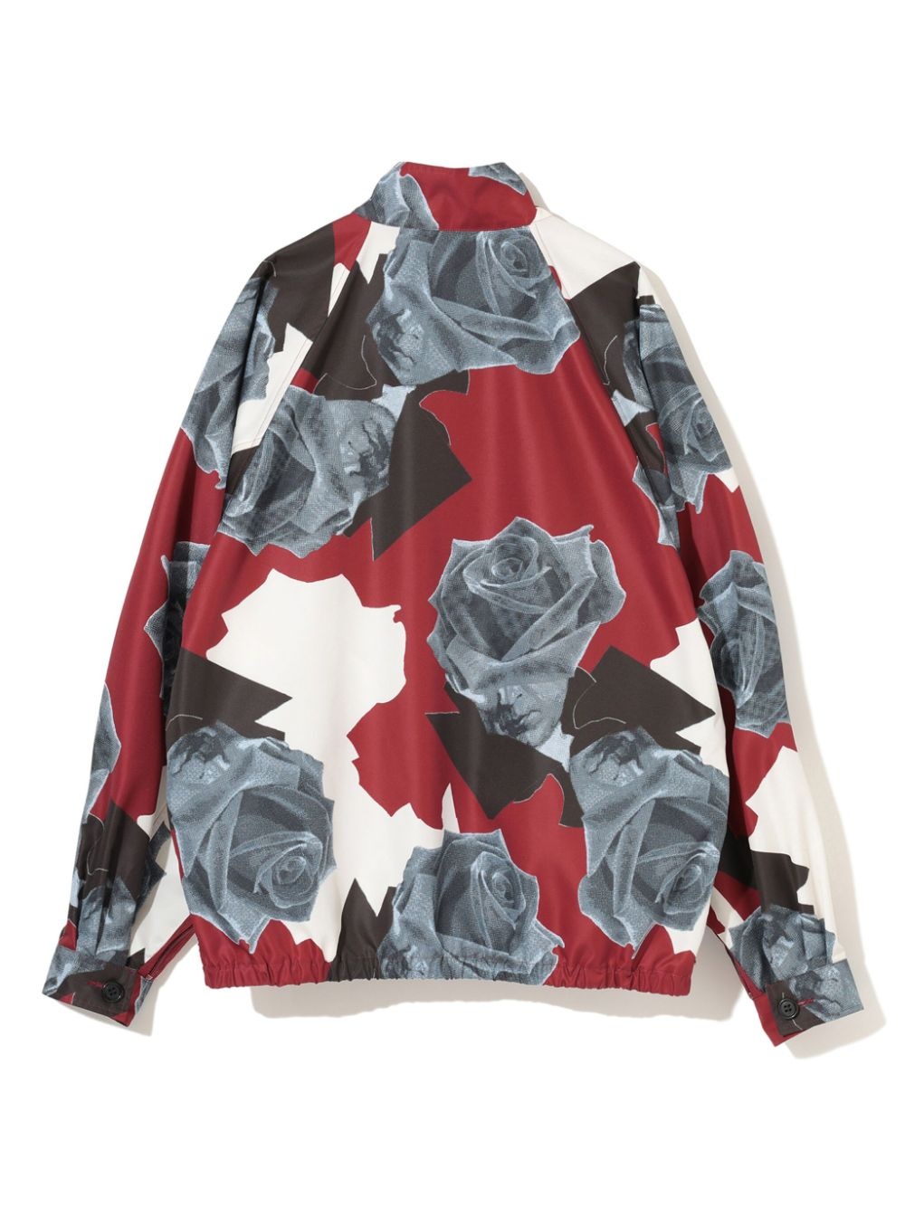 rose-print zip-up jacket - 2