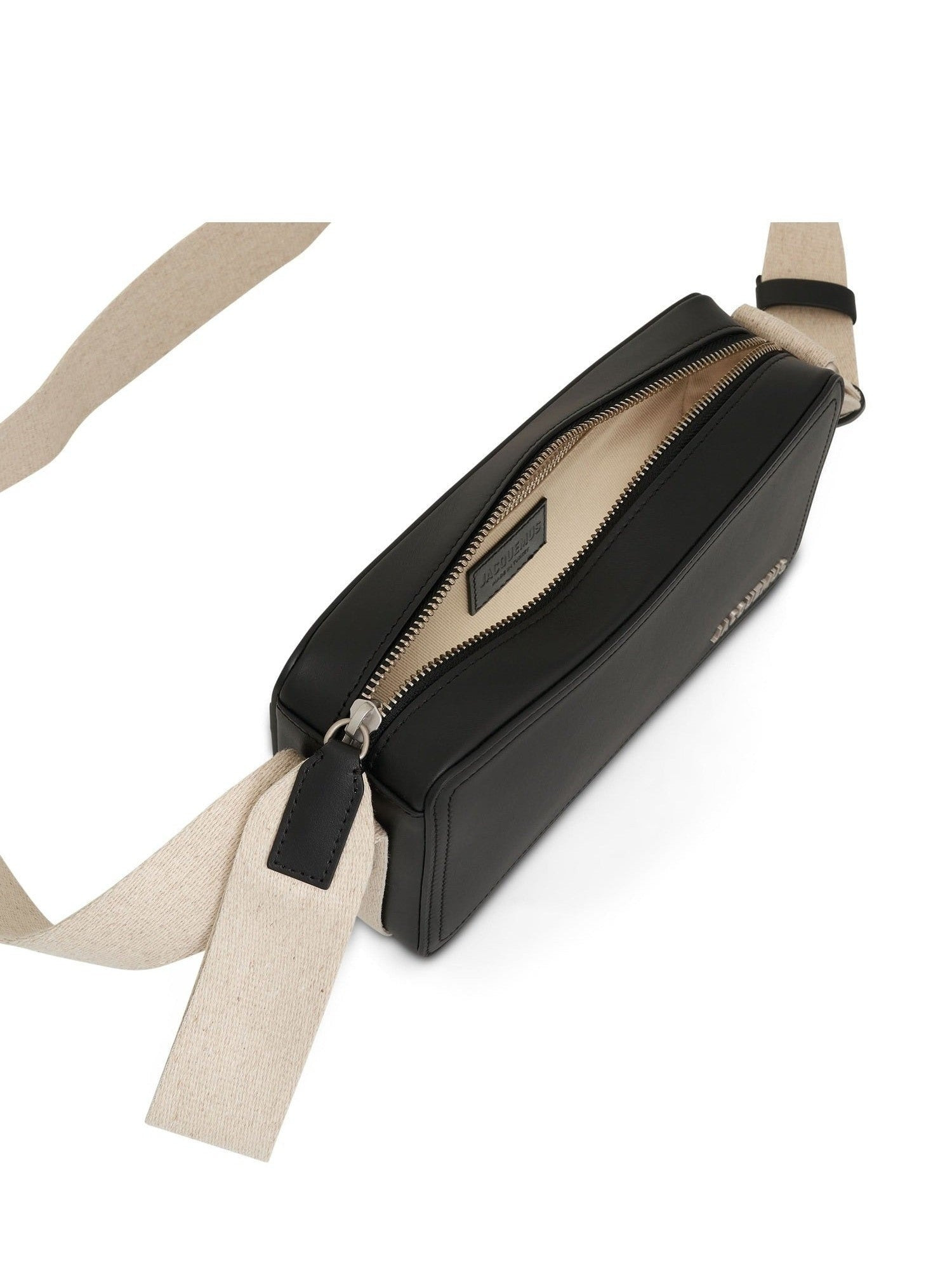 Le Cuerda Horizontal Leather Bag in Black - 4