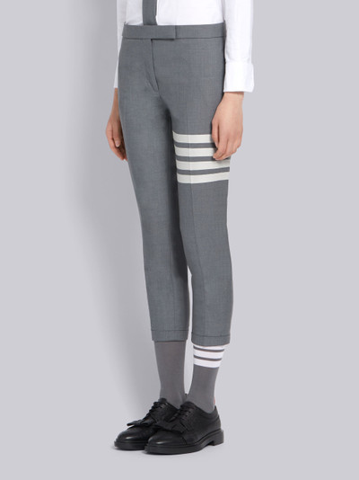 Thom Browne Medium Grey Plain Weave Skinny 4-Bar Trouser outlook