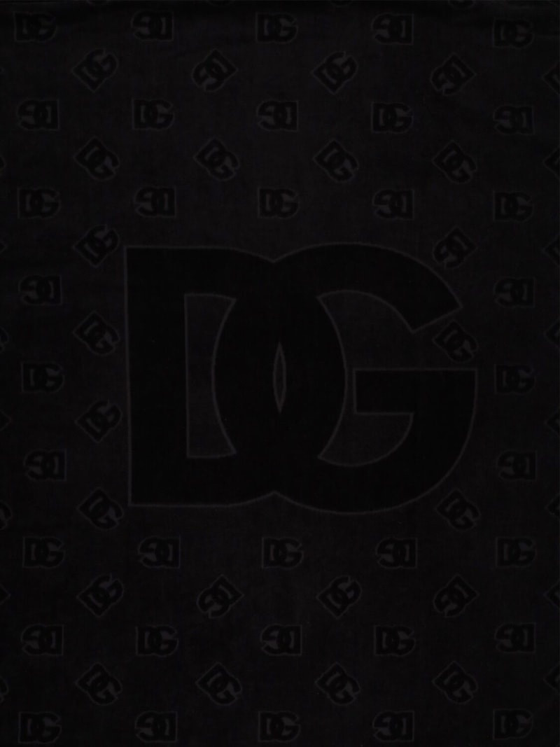 Dolce & Gabbana Monogram jacquard cotton beach towel outlook