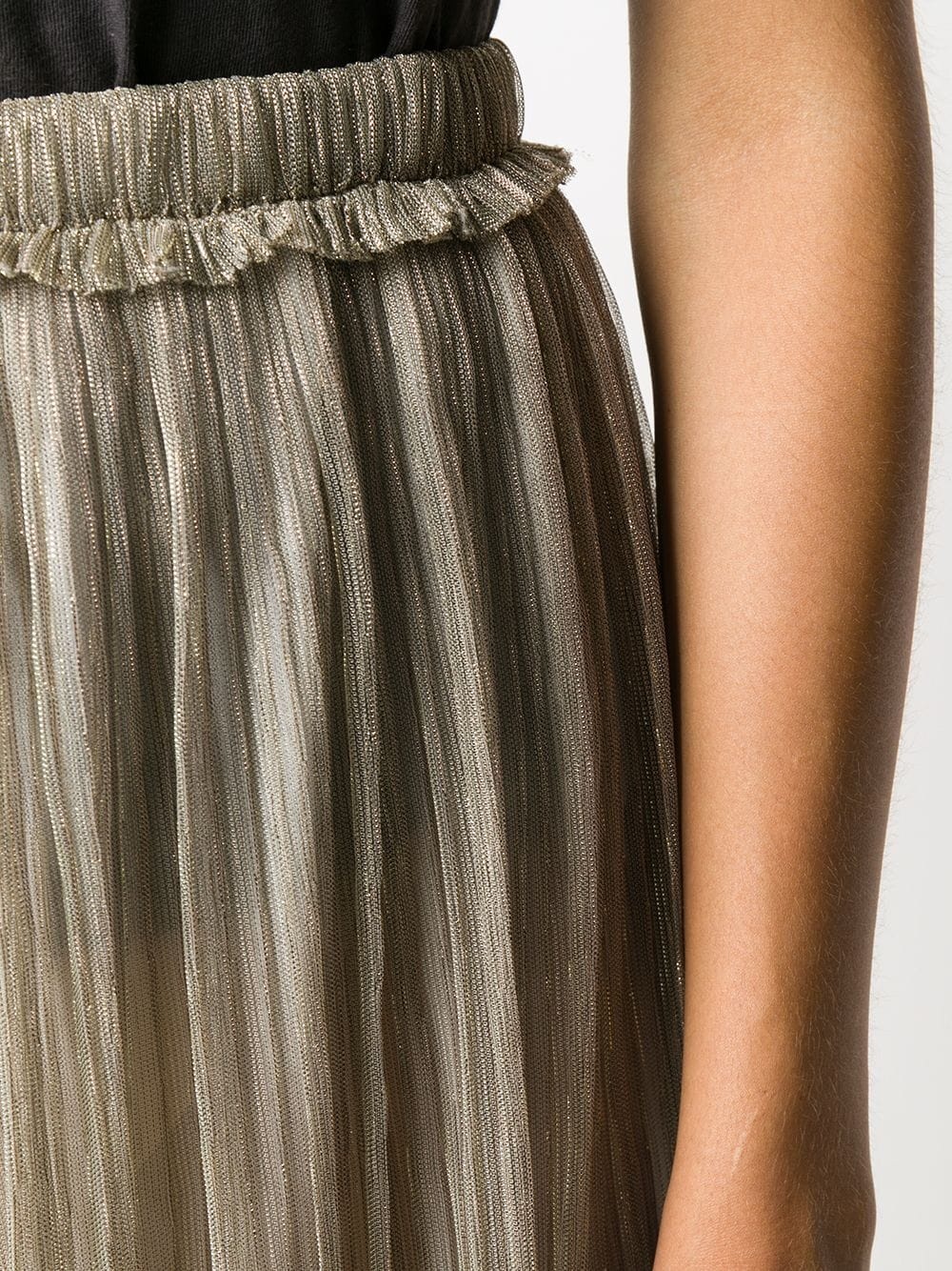 Dolmenae metallic pleated skirt - 5