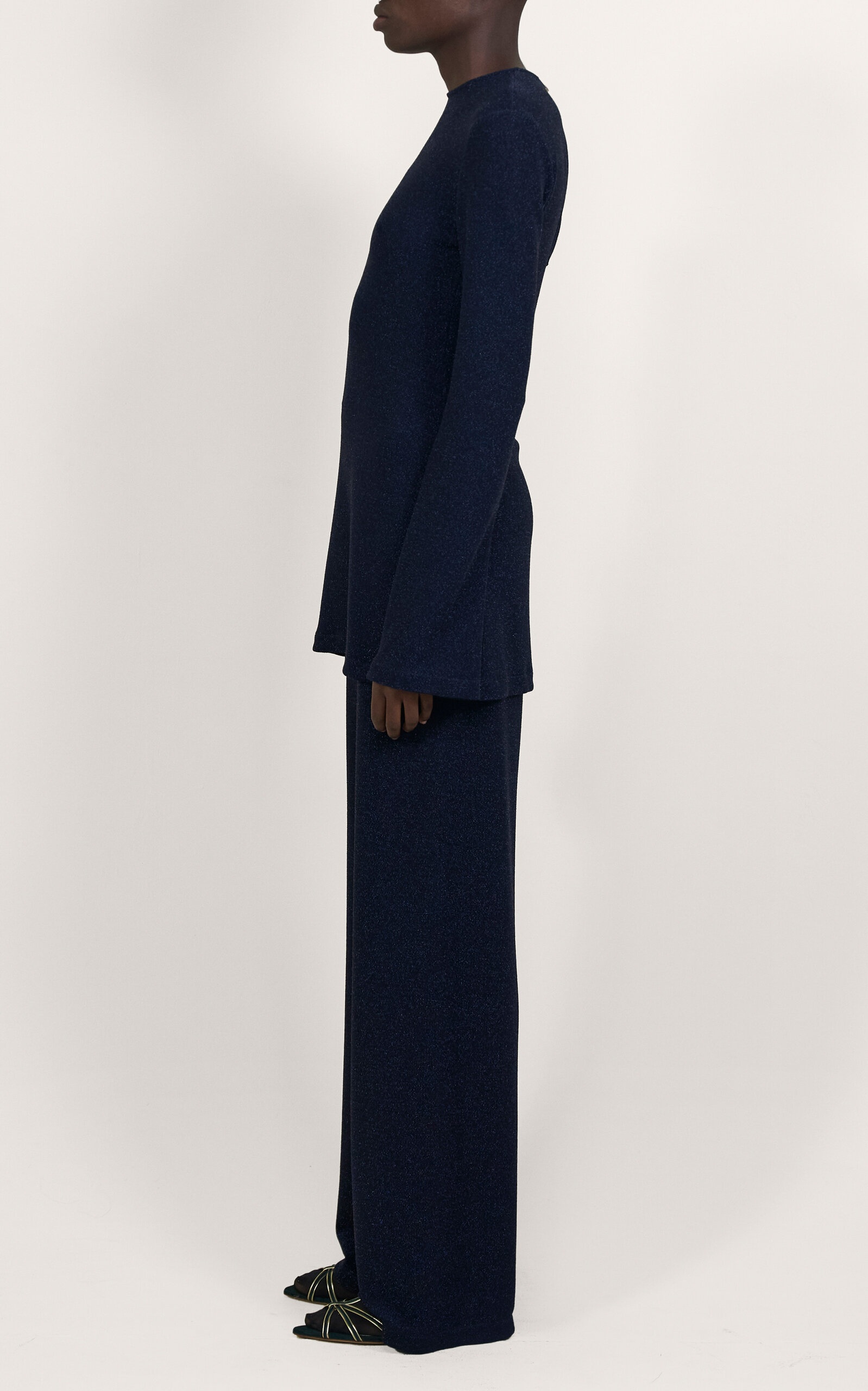 Self Love Knit Lurex Top navy - 4