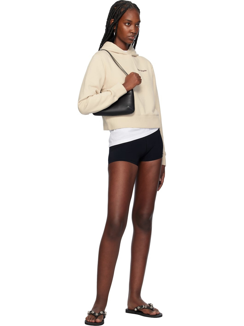 Palm Angels Beige Classic Logo Fitted Hoodie outlook