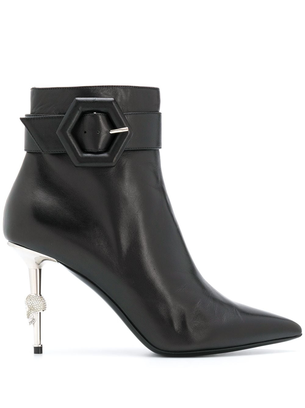 statement skull heel ankle boots - 1