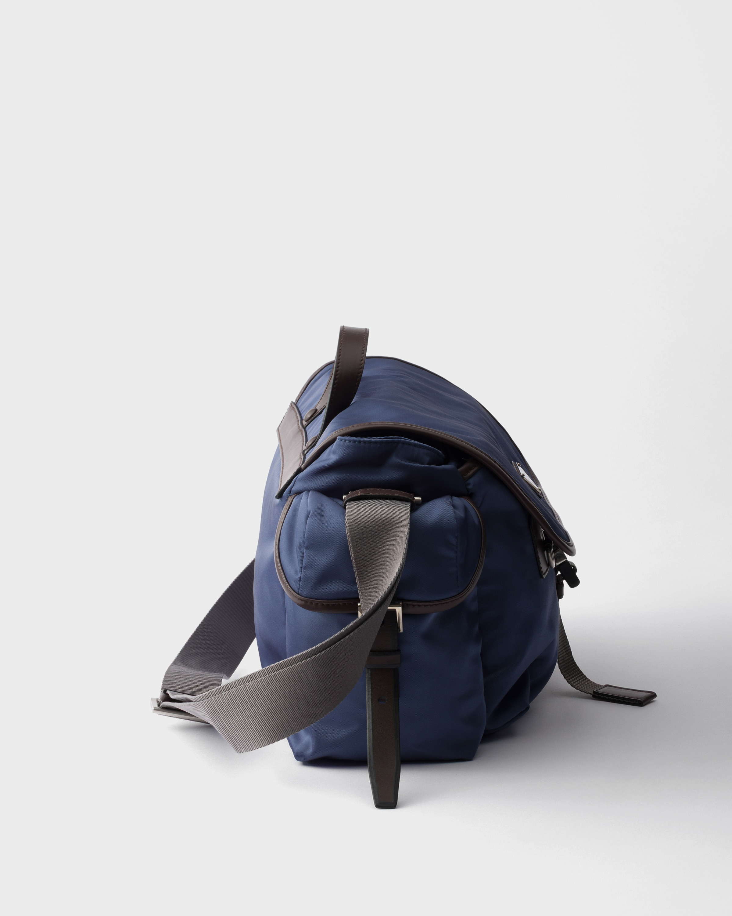 Re-Nylon and leather shoulder bag - 6