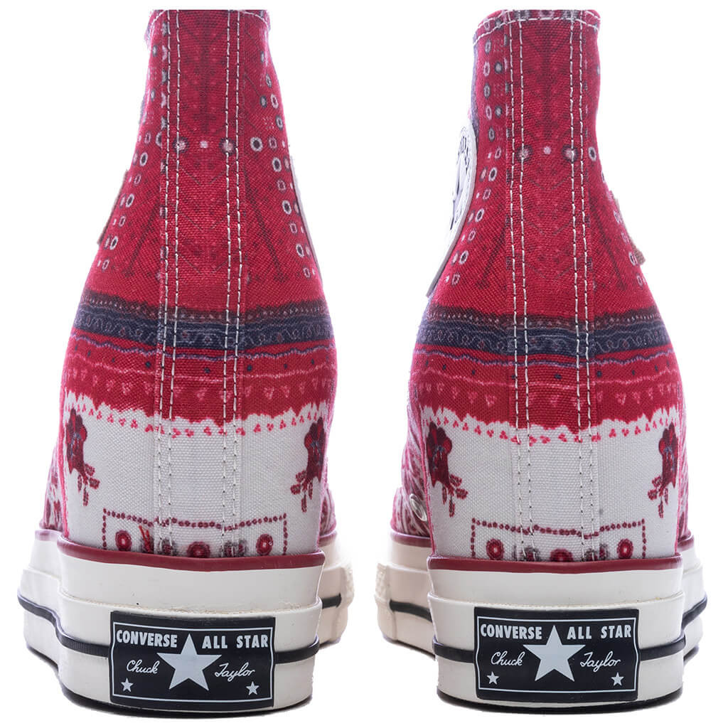 CONVERSE X ISABEL MARANT WOMEN'S CHUCK 70 WEDGE HI - VANILLA ICE/RED/BLACK - 4