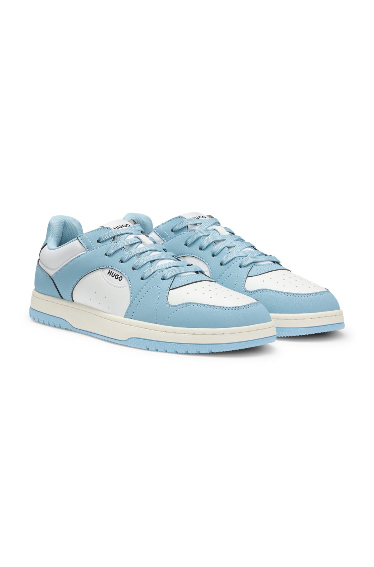 LOW-TOP TRAINERS WITH FAUX LEATHER - 2