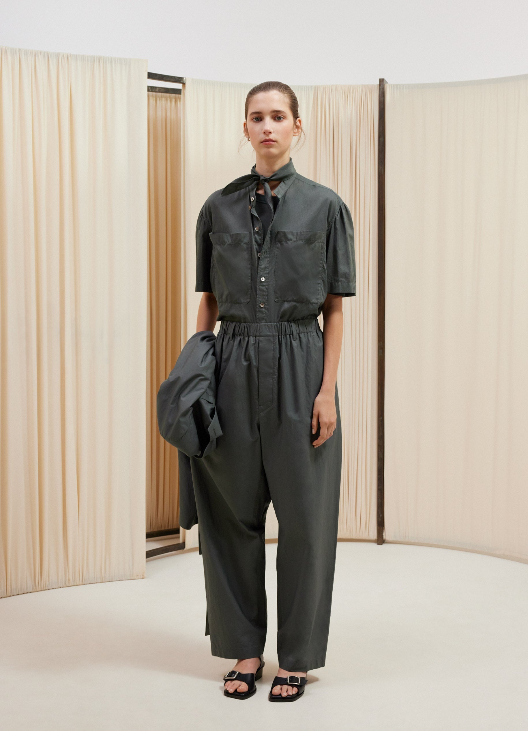 SHORT SLEEVE SHIRT WITH FOULARD - 3