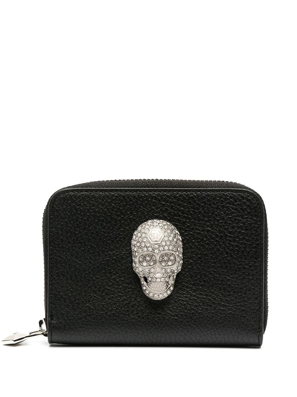 skull-detail zip-up purse - 1