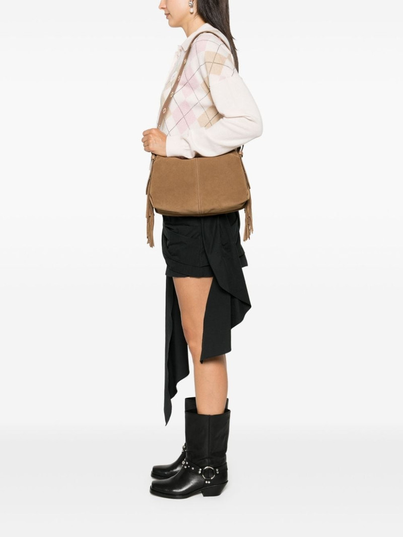 maje miss M fringed suede shoulder bag outlook
