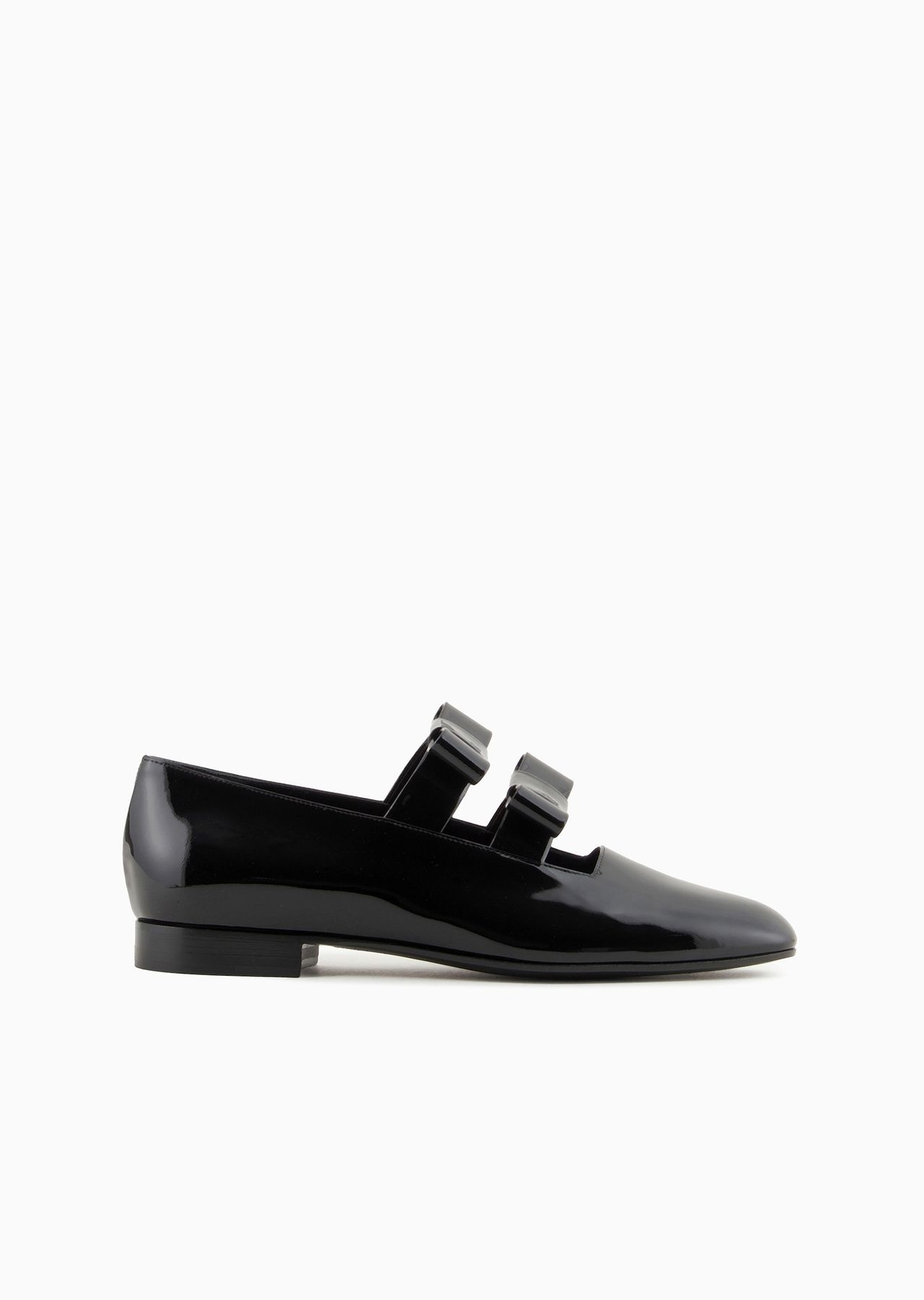 Patent leather ballerinas with bow detail - 1