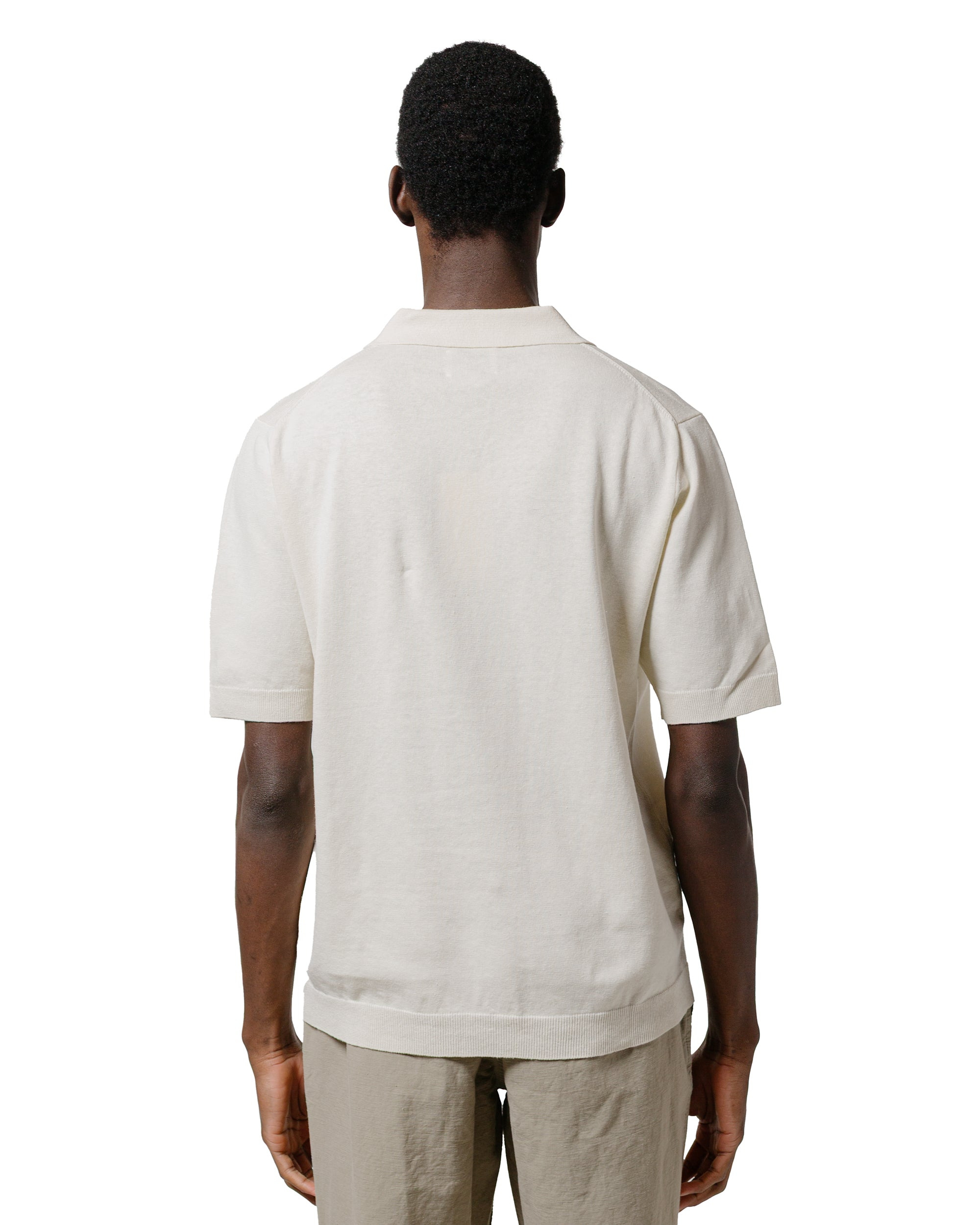 Leif Cotton Linen Polo Kit White - 3
