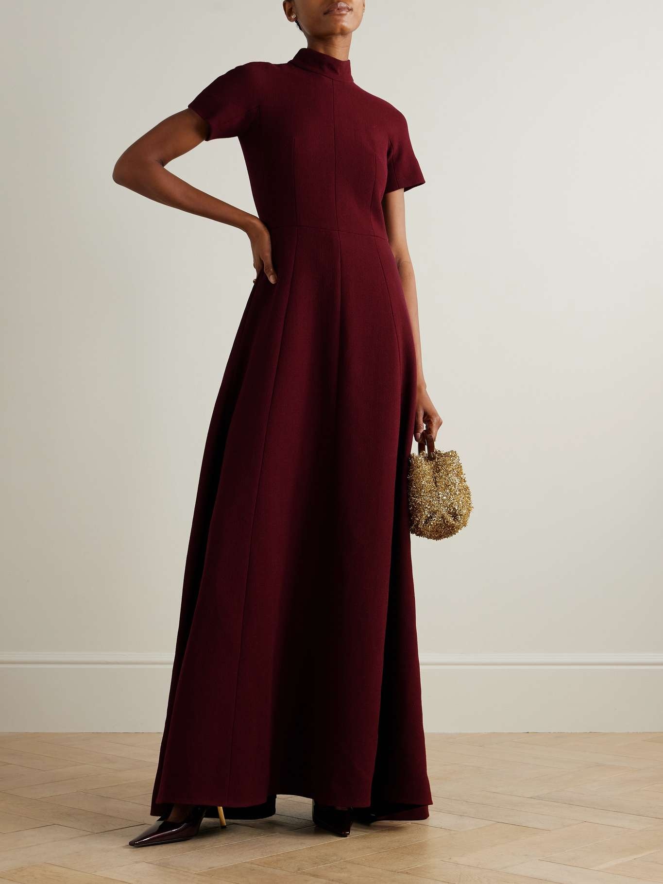 Malinda crepe gown Burgundy - 2
