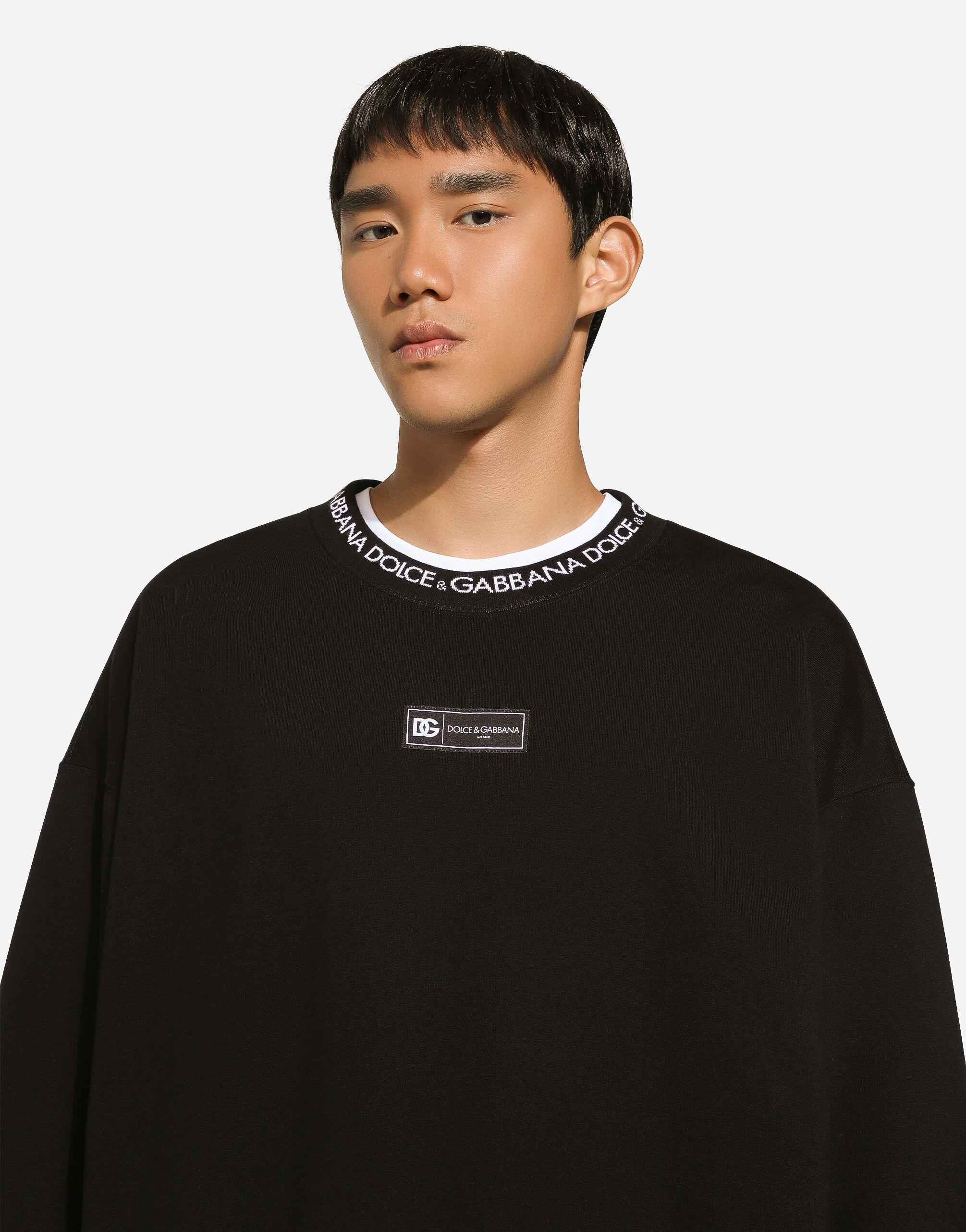 Round-neck sweatshirt with Dolce&Gabbana logo - 4