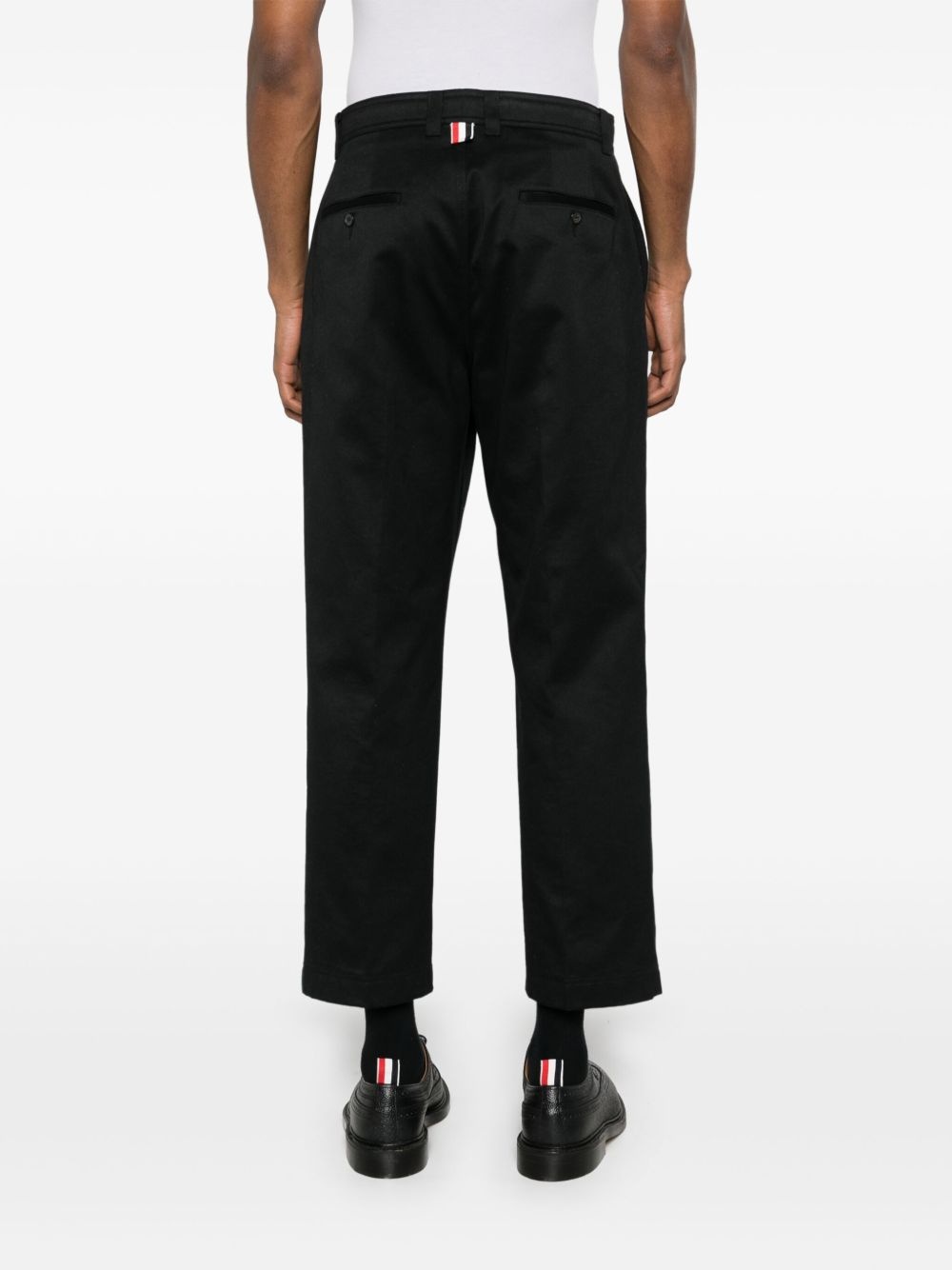 mid-rise tapered chinos - 4