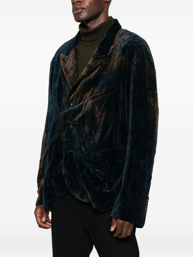 gathered velvet blazer 3