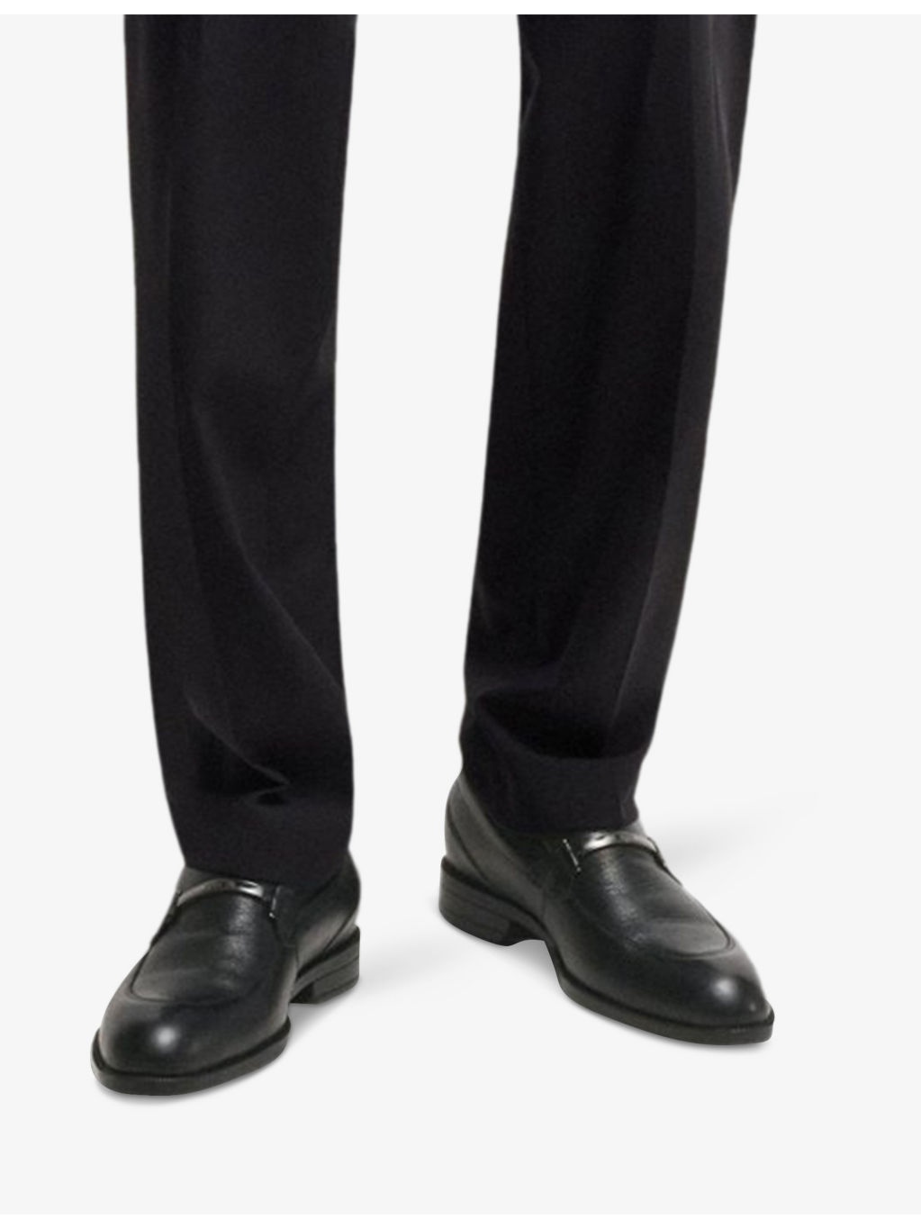 Brand-Plaque Leather Loafers - 5