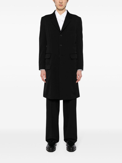 Yohji Yamamoto single-breasted wool coat outlook