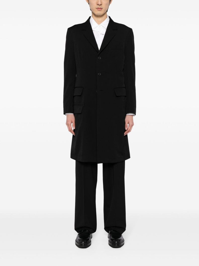 Yohji Yamamoto single-breasted wool coat outlook