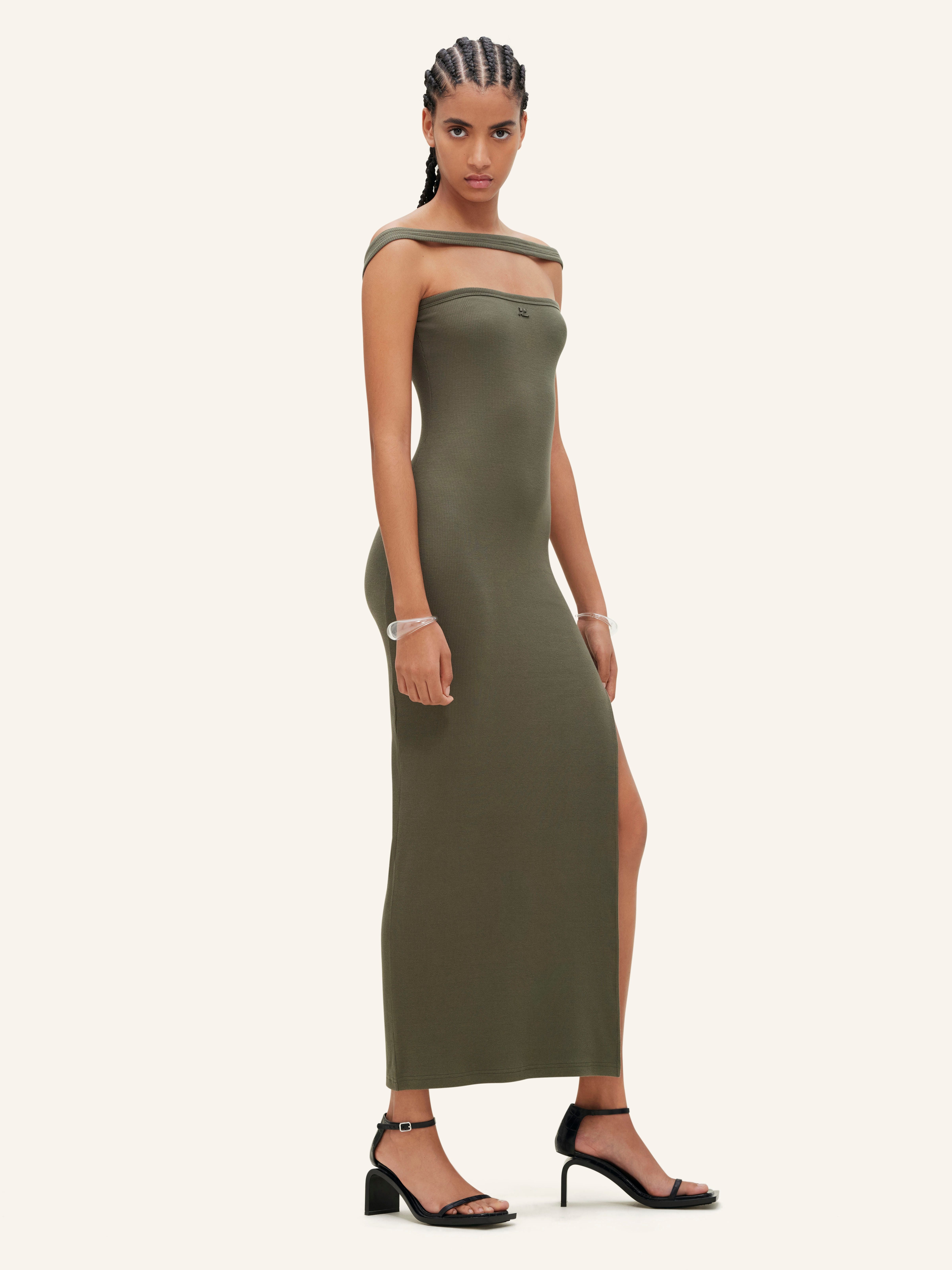 HYPERBOLE 90'S RIB LONG DRESS - 3