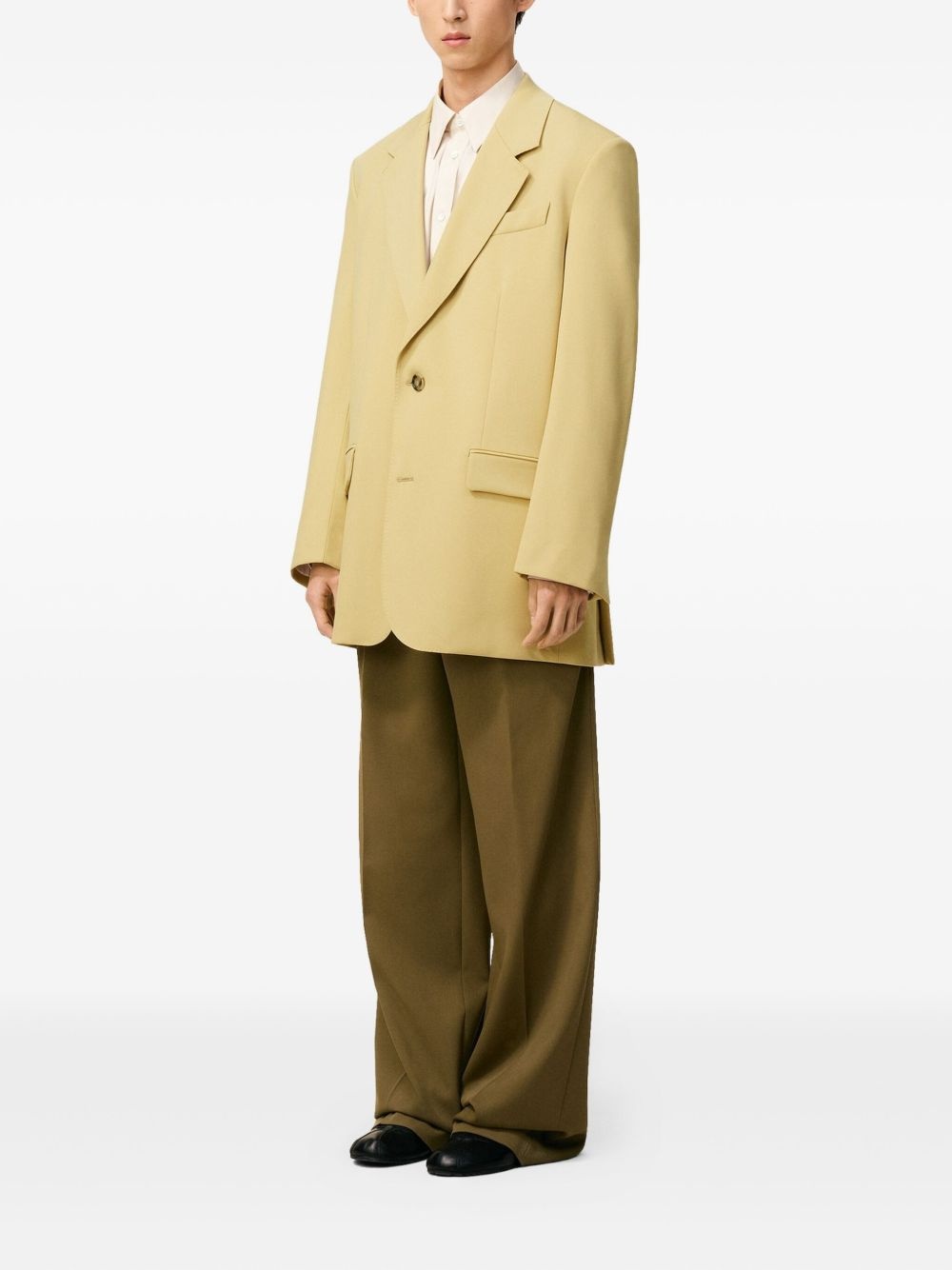 single-breasted wool blazer - 3