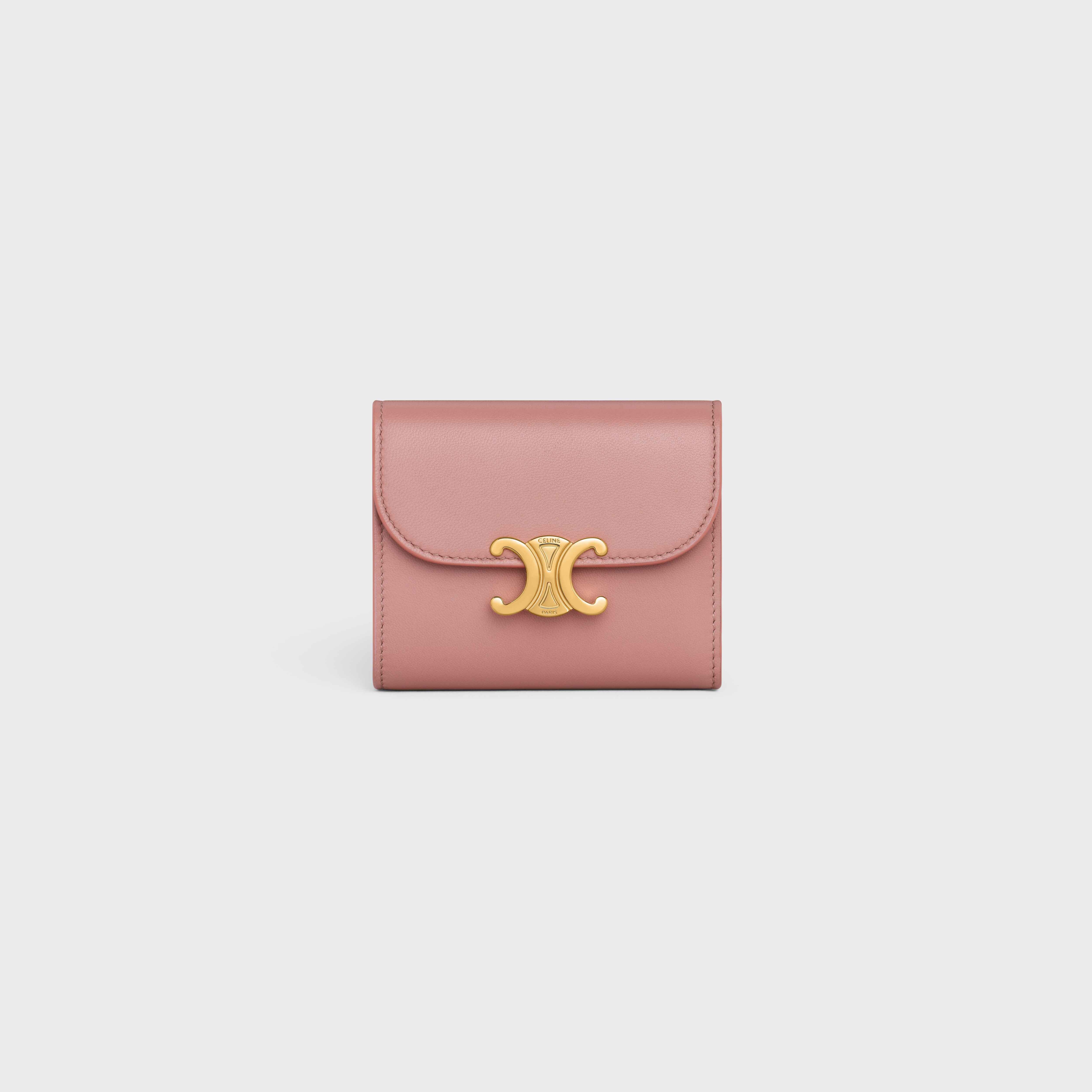Small Triomphe Wallet in Shiny Smooth Lambskin - 1