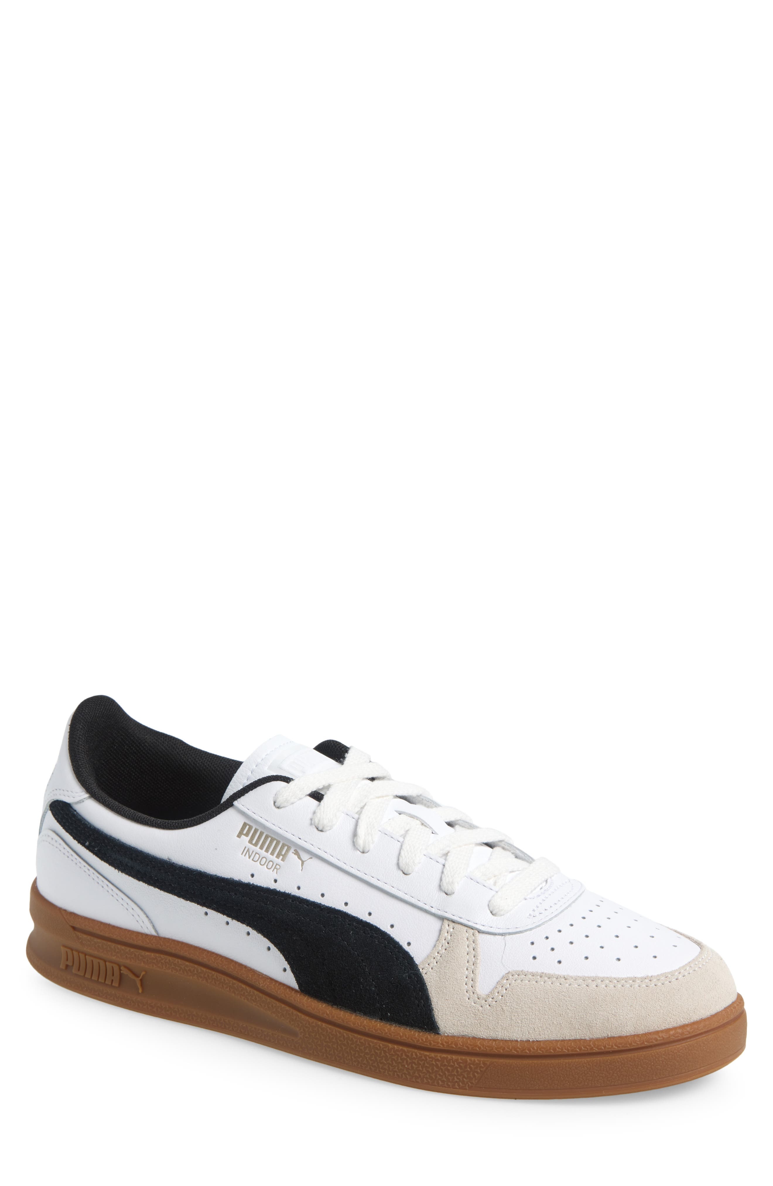 PUMA Indoor Sneaker in Puma White-Puma Black-Gum at Nordstrom - 1