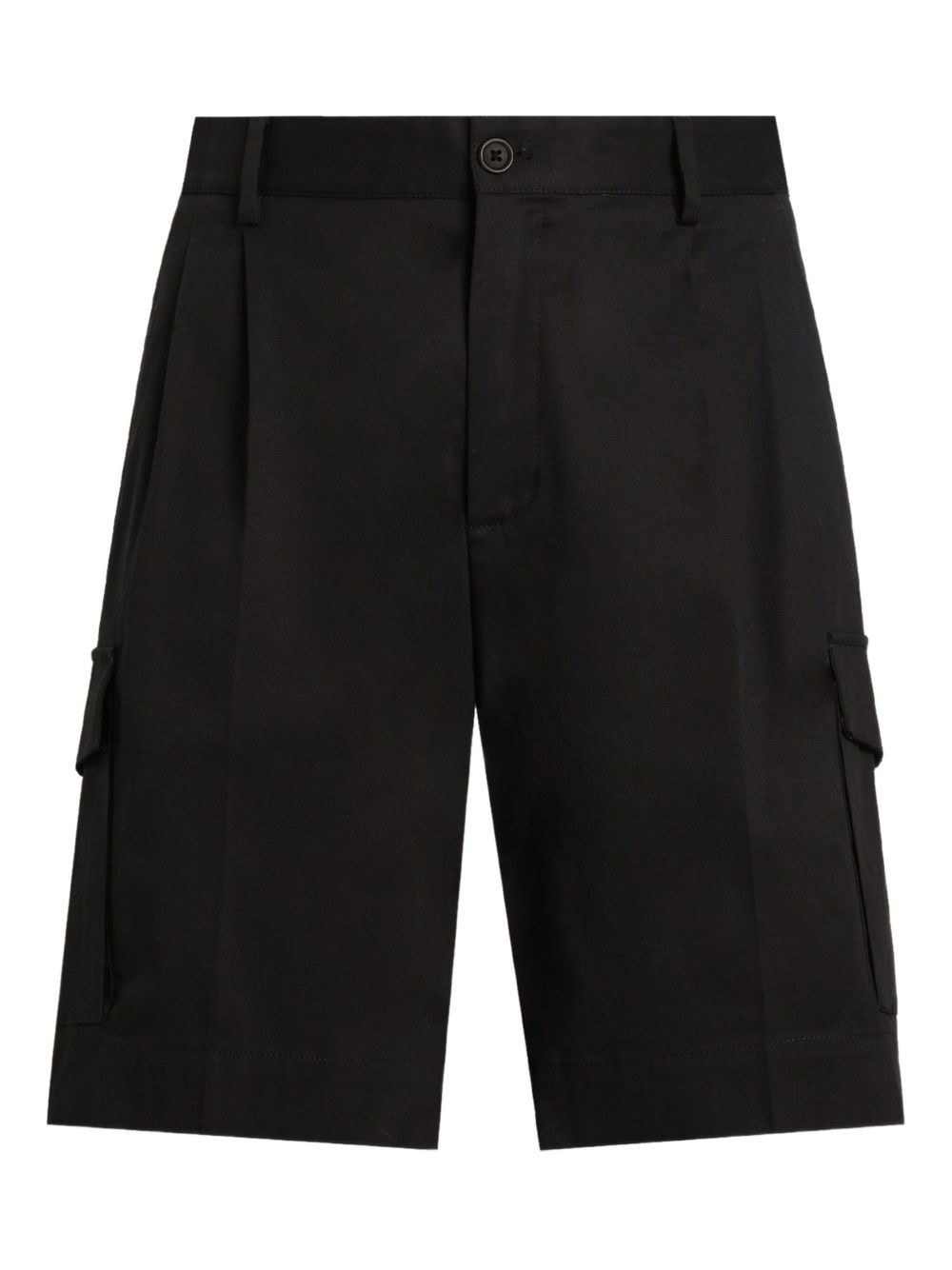 pleated cargo shorts - 1