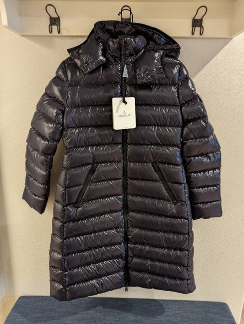 Moncler MONCLER Navy Moka Hooded Quilted Shell Down Coat