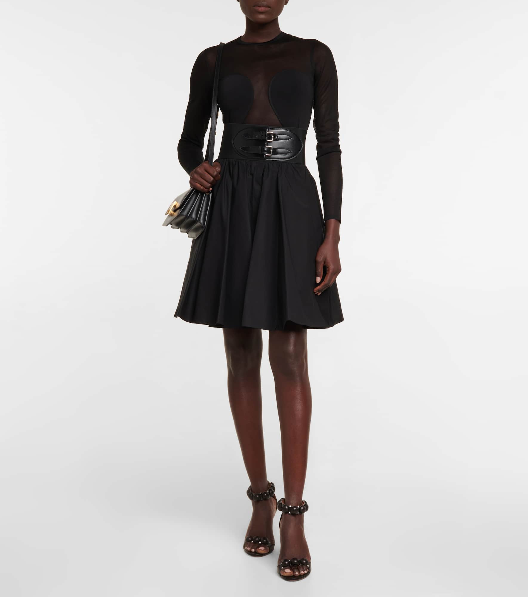 Belted cotton skirt - 2