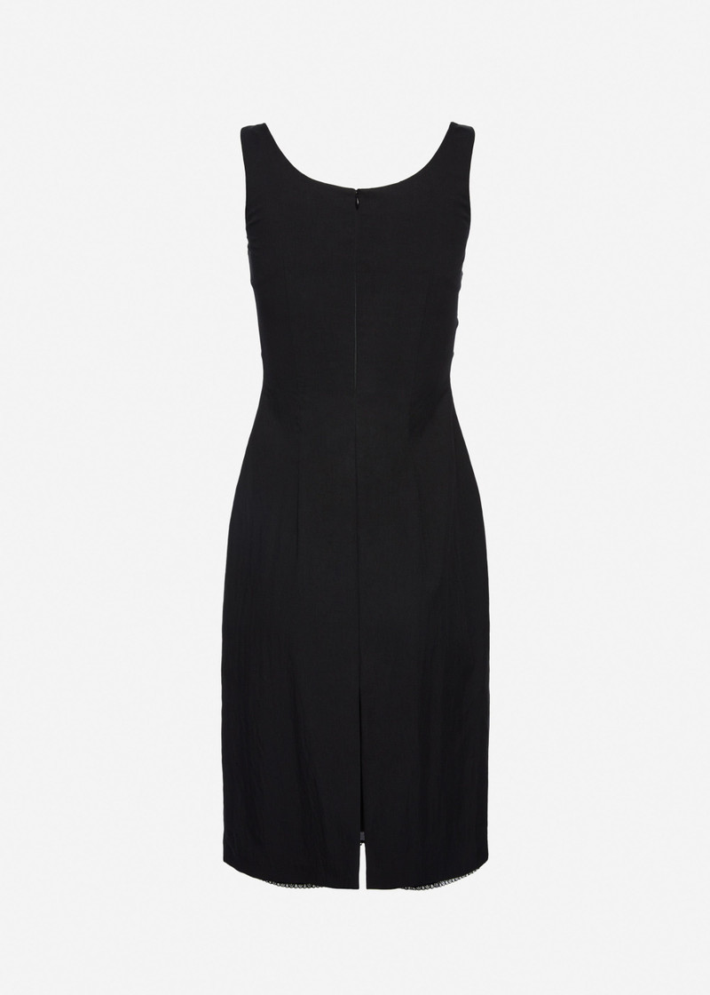 MAGDA BUTRYM Sleeveless dress with draped neckline in black outlook