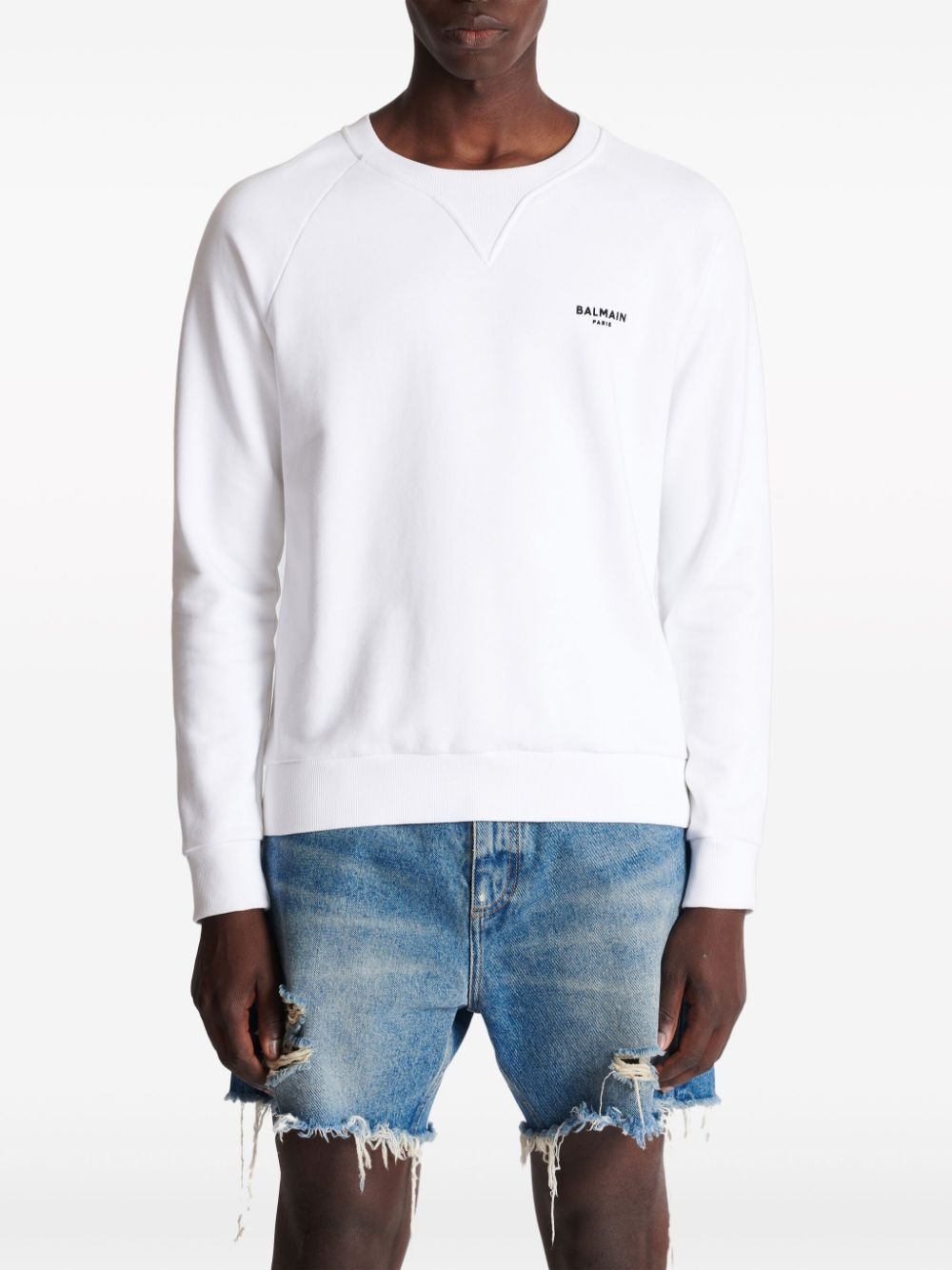 logo-print cotton sweatshirt - 5