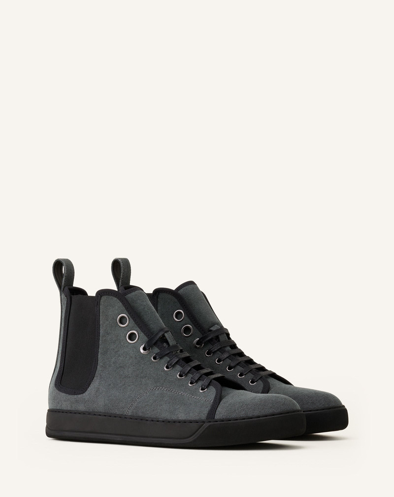 Lanvin BLACK DBB1 HIGH TOP CANVAS SNEAKERS outlook