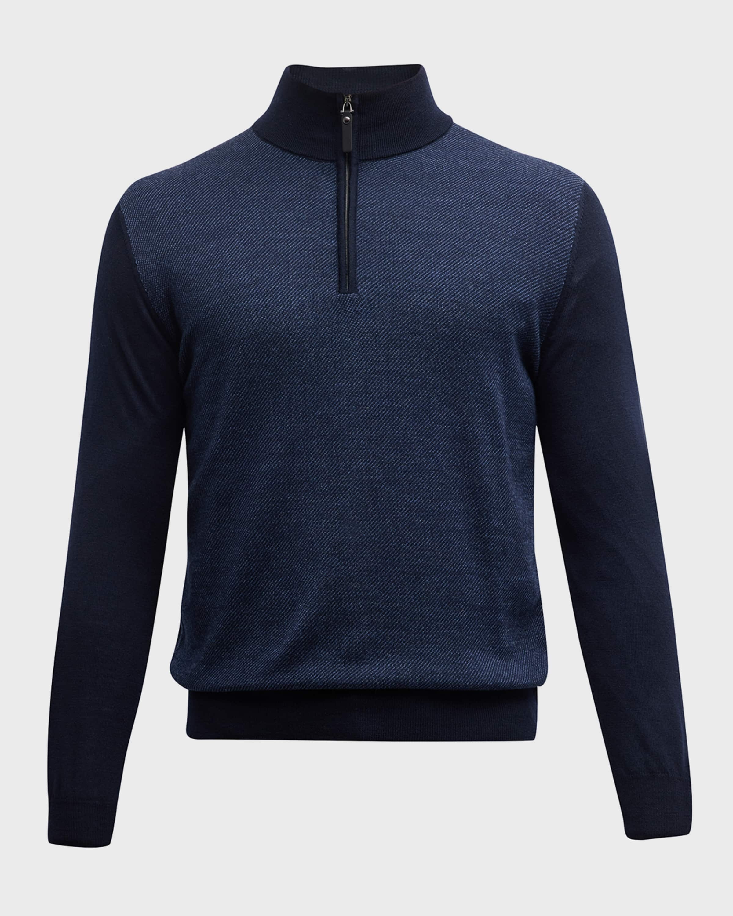 Men's Wool Quarter-Zip Sweater - 1