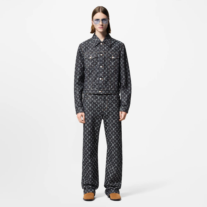 Louis Vuitton Monogram Jacquard Denim Skate Pants outlook