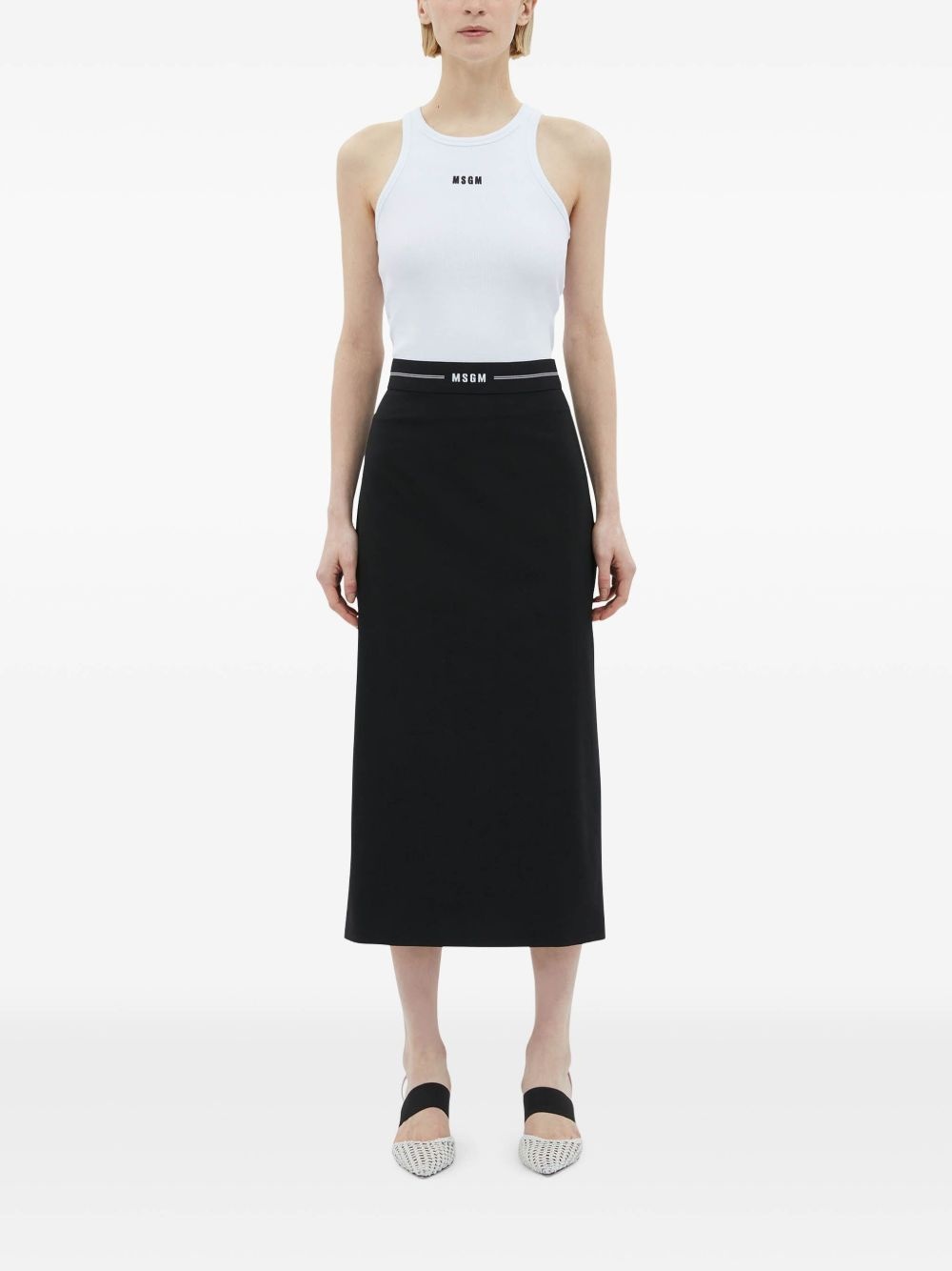 logo-band skirt - 3