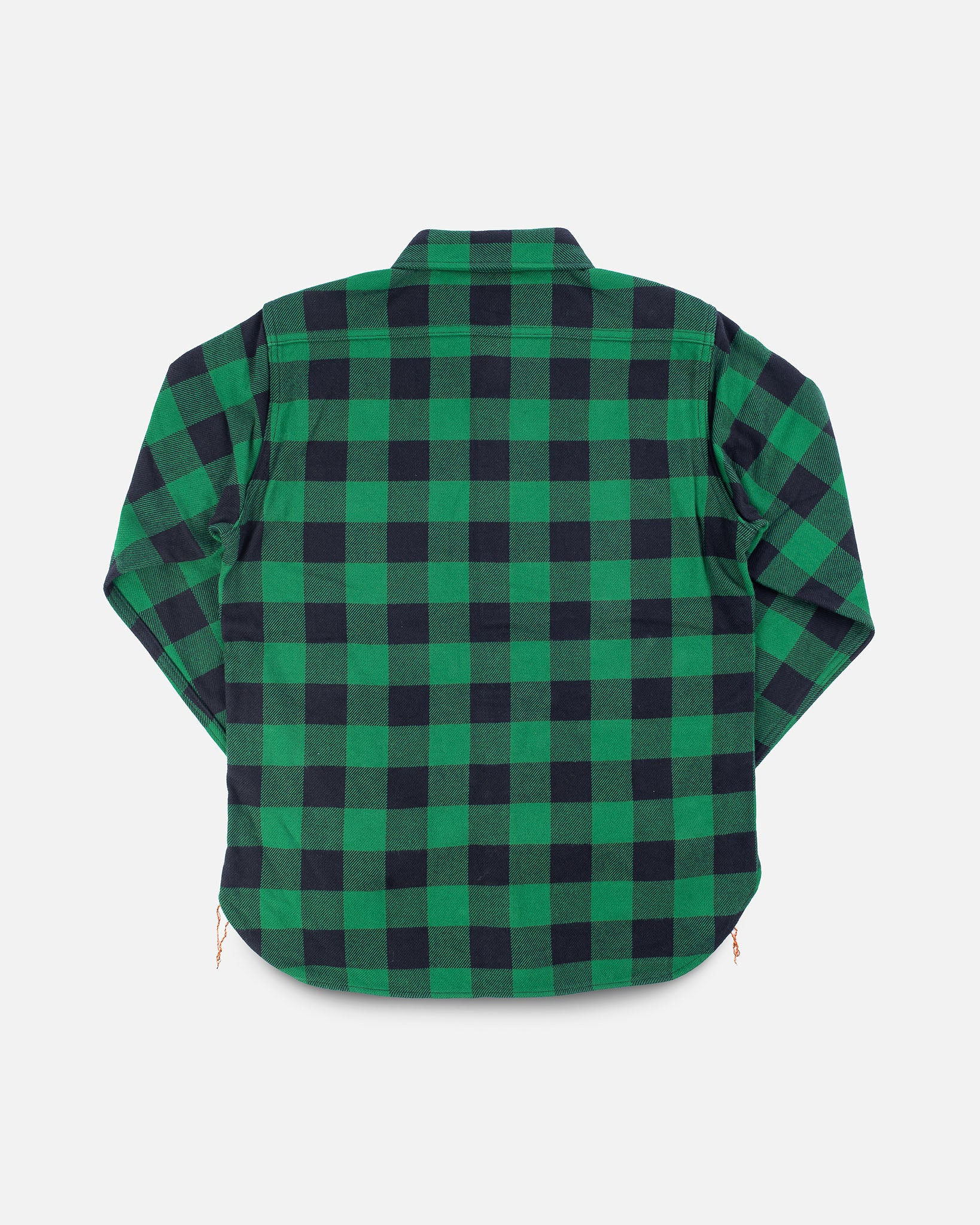 IHSH-244-GRN Ultra Heavy Flannel Buffalo Check Work Shirt - Green/Black - 5