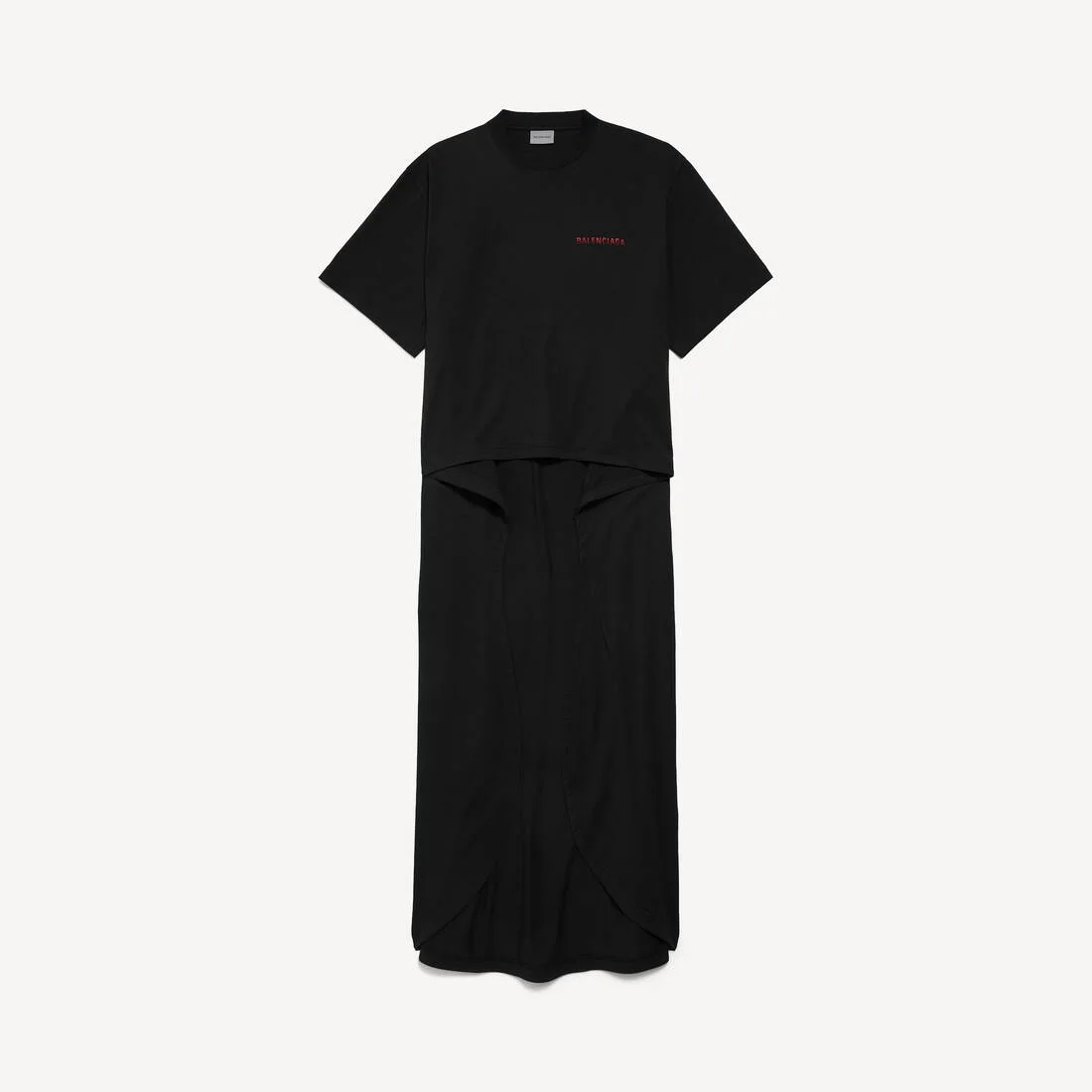 Women's Balenciaga Back Gradient Train T-shirt in Black - 1