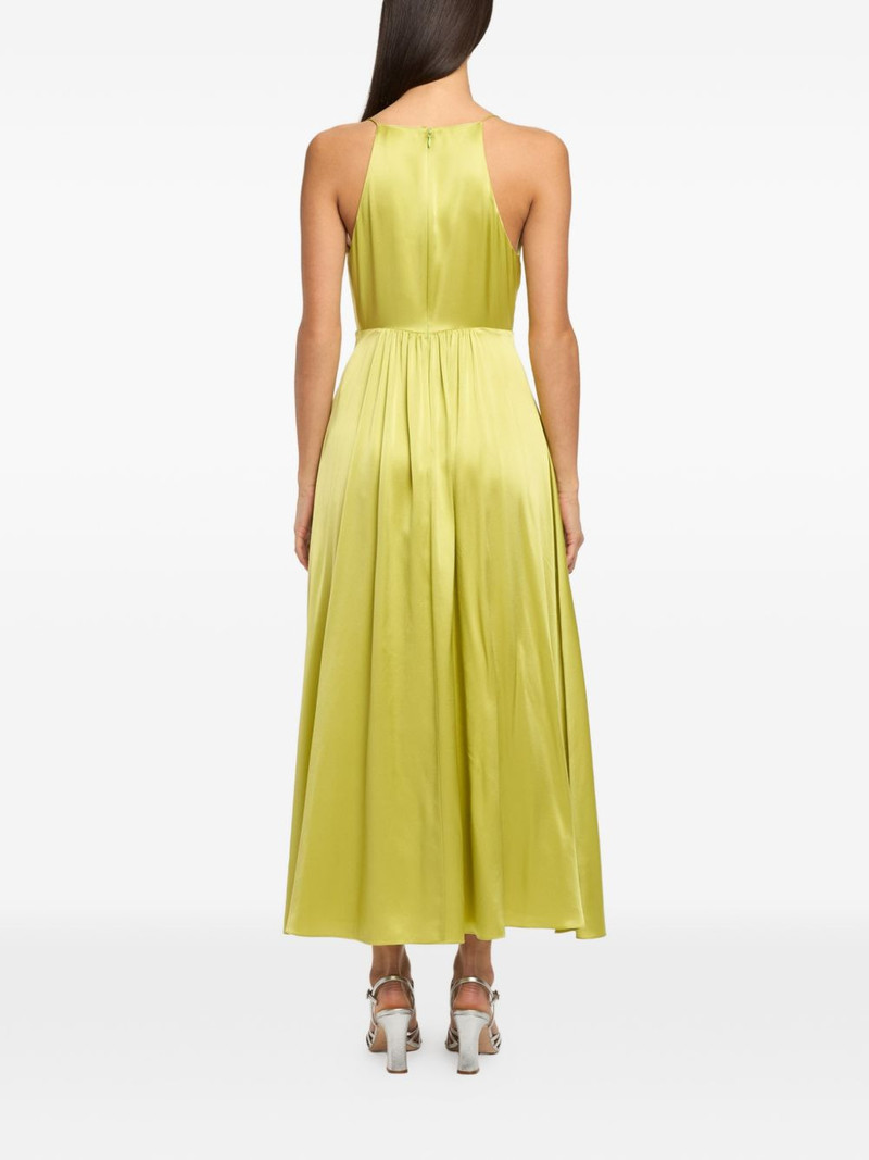 V-neck pleated dress 4