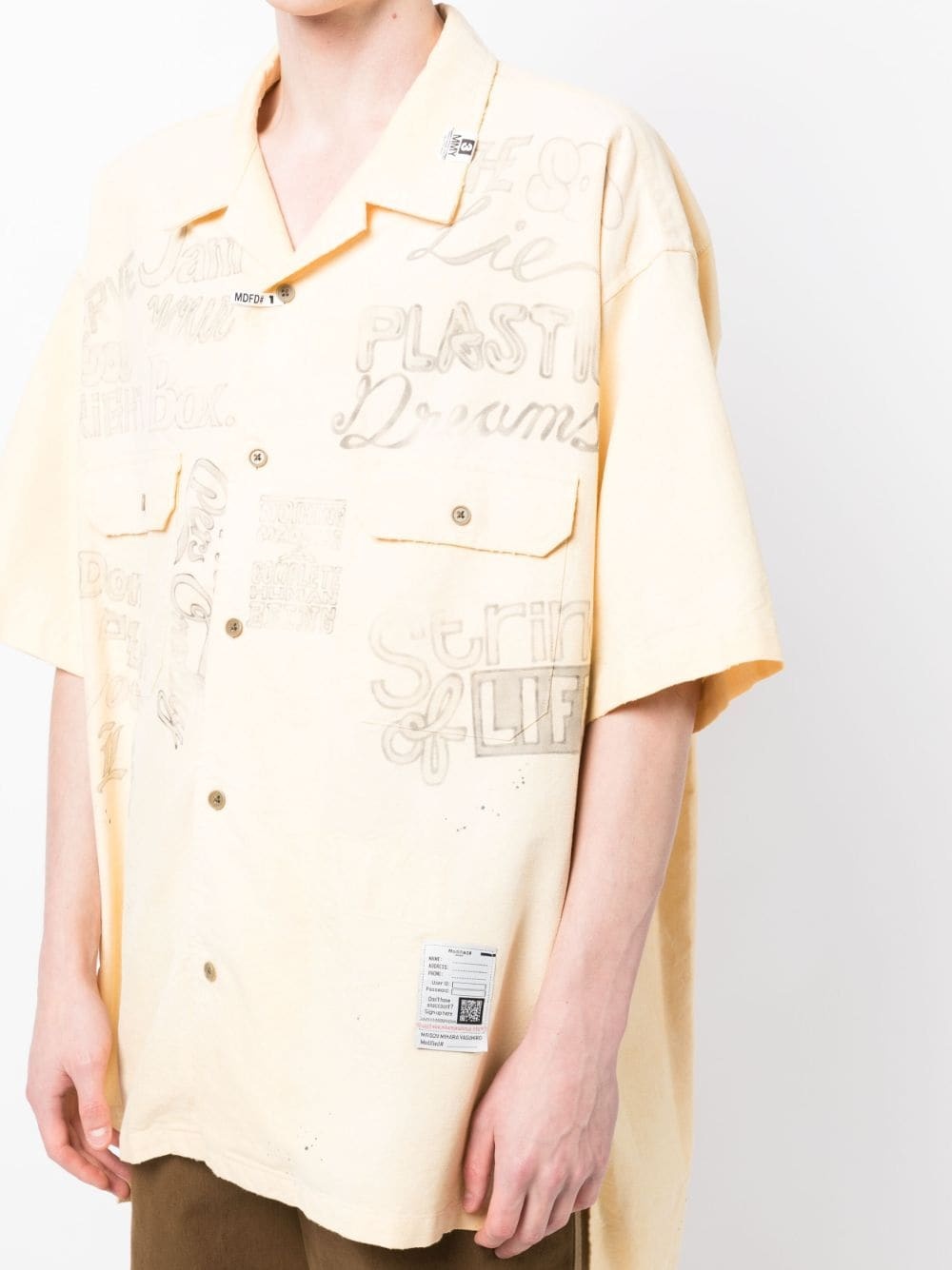 graphic-print short-sleeved cotton shirt - 5